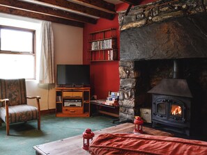 Living room with wood burner | Valley Cottage, Cwm Penmachno, near Betws-y-Coed