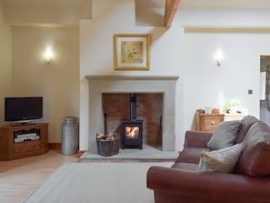 Welcoming living area with wood burner | Woodpecker Cottage - Corgill Farm Cottages, Bolton-by-Bowland