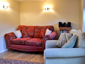 Comfortable furnishings in the living room | The Cot, Bussage, near Cirencester