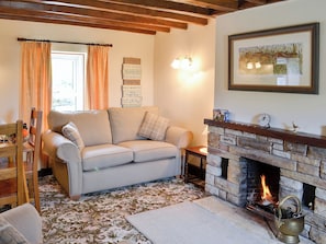 Beamed open plan living space | Swaledale Cottage - Swaledale and Ellerbeck Cottages, Caldbeck, near Keswick