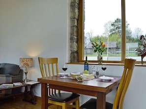 Attractive dining area | Little Barn, Govilon, near Abergavenny