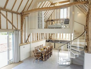 Impressive open plan living space with original beams | Tatters Barn, Coggeshall, near Braintree