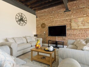 Stylishly furnished living area | Church View - Riverside Barns, Wainfleet St. Mary, near Skegness