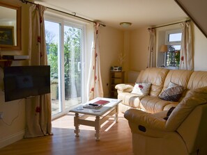 Living room with TV  | Dale View Barn, Winceby, near Horncastle