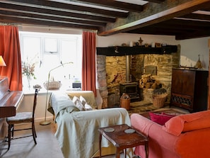 Comfortable and warm living room with wood burner | North Huckham, Huckham, near Dulverton