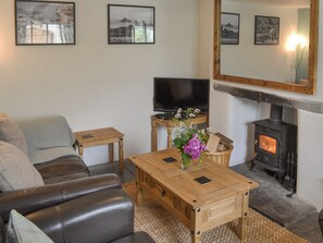 Charming living room with cosy wood burner | Sunnyside, Trewalder, near Wadebridge