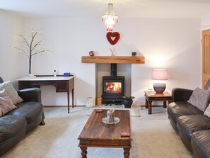 Warm and cosy living room with wood burner | The Dun Cow, Bishop Middleham, near Durham