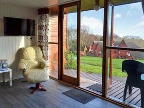 The living room gives on to the verandah | Bay View, Kingsdown, near Deal