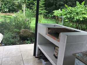 covered poolside BBQ