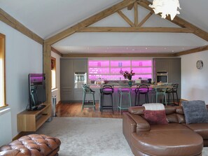 Well equipped kitchen in the open plan living area | Carr End Barn B, Stalmine, near Poulton-le-Fylde
