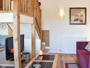 Comfotable living space and open turning, staircase | The Carriage House, Watermillock-on-Ullswater
