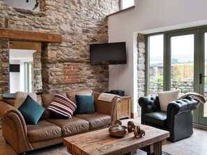 Living room with Freeview TV | The Barn, Harwood Dale, near Scarborough