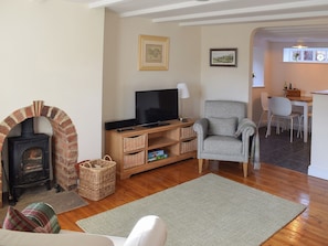 Beamed open plan living space | Rowan Cottage, Aislaby, near Whitby