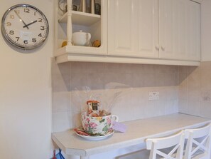 Breakfast bar and welcome pack | Fairways, Beadnell, near Seahouses