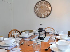 Traditional farmhouse style dining area | Rhos Y Grug, Llangwnadl, near Pwllheli
