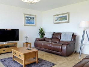Beautifully decorated living area | The Steading - Glenskinno, Montrose