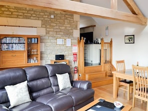 Wonderful living area with exposed beams | Stratton Mill, Cirencester
