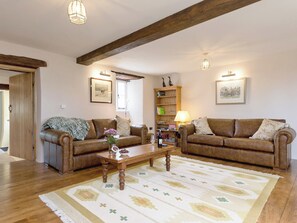 Large, comfortable living room | The Farmhouse at Higher Westwater Farm, Axminster