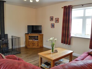 Lounge area with wood burner | Liftingstane Cottage - Liftingstane, Closeburn, near Thornhill