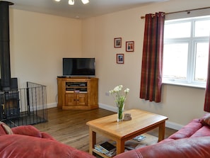 Lounge area with wood burner | Liftingstane Cottage - Liftingstane, Closeburn, near Thornhill