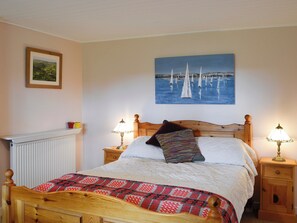 Relaxing bedroom with double bed | Gullieside Cottage, Kirkandrews, near Kirkcudbright