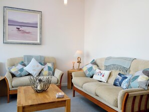 Stylishly furnished living area | Seascape, Inverboyndie, near Banff