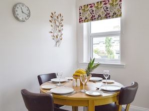 Charming dining area | The Bungalow, Gatehouse of Fleet, near Castle Douglas