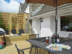 Spacious enclosed decking area | Bwthyn Bwlford, Johnston, near Broad Haven