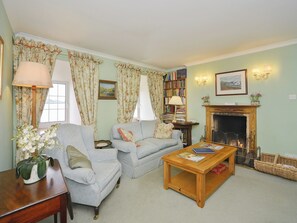 Comfortable living room with a cosy open fire | Point Park, Taynuilt