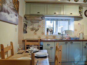 Well equipped kitchen/dining area | Castiel Cottage, Ysbyty Ifan, near Betws-y-Coed
