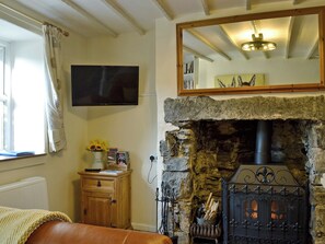 Cosy living area with woodburner | Castiel Cottage, Ysbyty Ifan, near Betws-y-Coed