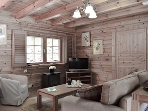 Comfortable lounge | Alder, Maple - Acharn Lodges, Killin, near Crianlarich