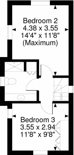 Floor plan of first floor above bedroom 4 | Dill Hundred, Vines Cross
