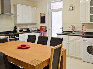 Kitchen with dining table | Chapel View, Filey