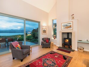 Enjoy uninterrupted, spectacular views across Loch Torridon. Wildlife including pine martins and eagles who visit regularly | Tigh An Iasgair, Fearnbeg, near Applecross