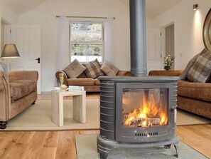 Cosy double sided wood burner  | Chapelburn, Fearnan, near Aberfeldy