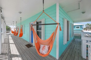 exterior - 2nd floor patio hammock chairs