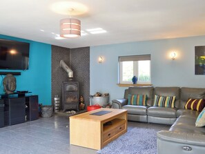 Large, comfortable living room with wood burner | The Ranch, Glen Massan, near Dunoon