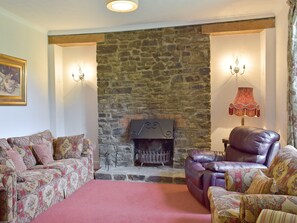 Second livening room with open fire | The Sycamores, Llawhaden, near Narberth