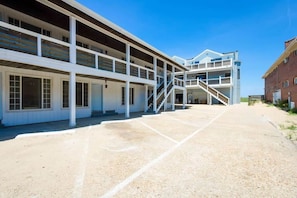 Dune Cottage building (on the left) and the Dune House building (straight back)