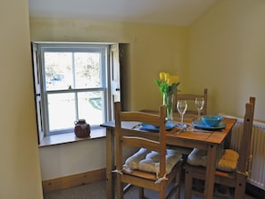 Quaint dining area | Waulkmill Cottage, Carronbridge near Thornhill