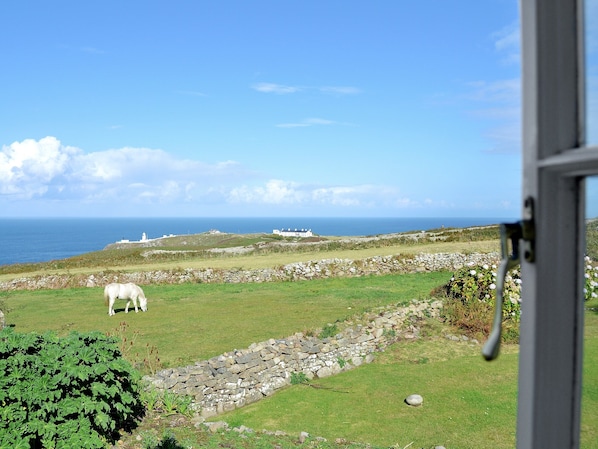 View from bedroom | Bowjy Coth, Lower Boscaswell, Pendeen