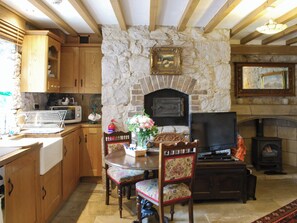 Cosy living area provides a delightful space for relaxing  | Hen Wrych Hall Tower, Abergele, Conwy