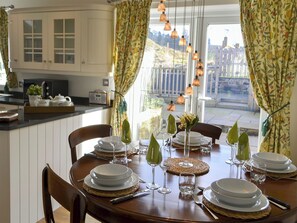 French doors leading to patio garden | Castle Holt, Otterburn, near Bellingham