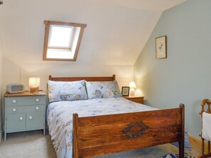 Relaxing double bedroom | Larch Cottage, Kirkmichael, near Pitlochry