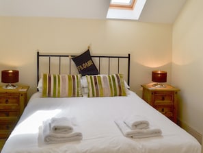 Comfortable double bedroom | Spindlestone Mill Apartments -The Loft - Spindlestone Mill Apartments, Belford, near Bamburgh