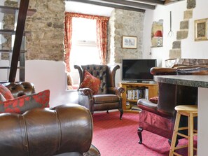 Characterful living area with open fire | The Cottage, Linton, near Grassington