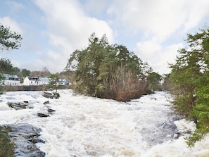 Holiday cottage exterior (with red car outside) | Gracedieu, Killin