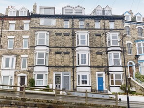 Victorian, terraced town houses. Frankland house is the centre house with the grey door. | Frankland House, Whitby