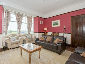 Comfy seating in living room | Hartrees House, Silecroft